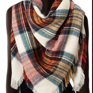 Steve Madden | Plaid Square Blanket Wrap Scarf